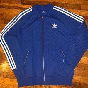 NWOT UO adidas royal blue chevron print jacket